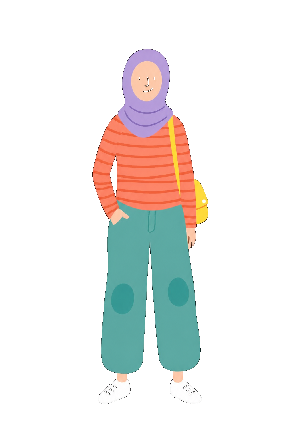 Illustratie van Amira, jonge vrijwilliger