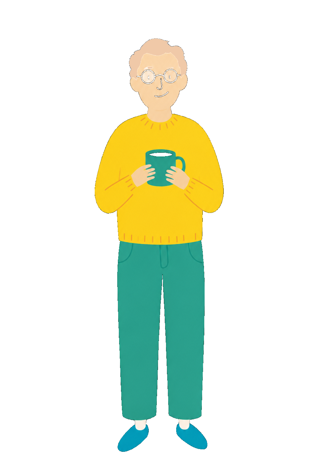 Illustratie van de heer Henk, senior deelnemer