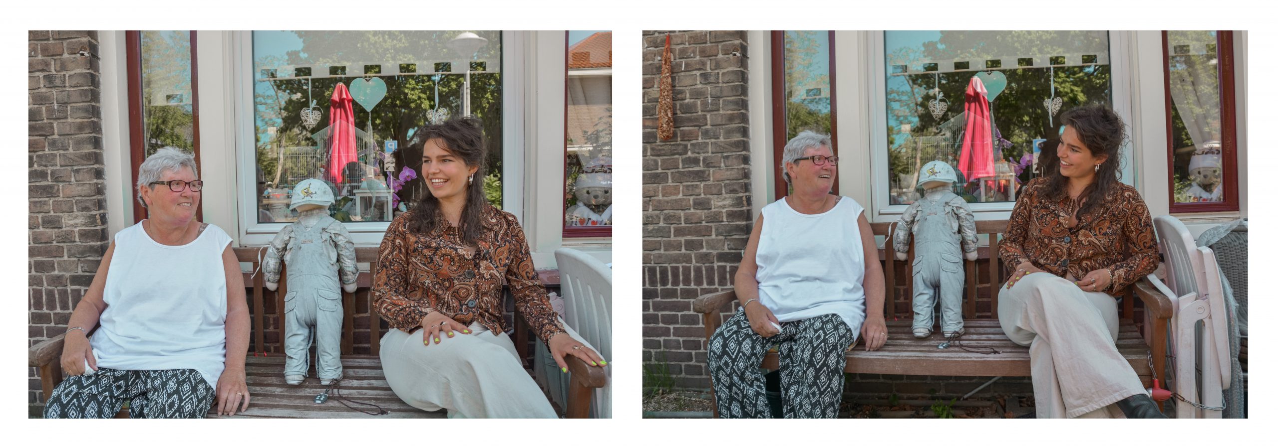 Pieke en Tinie samen lunchen